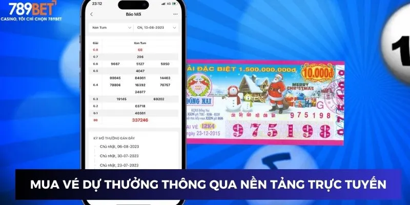 Mua vé dự thưởng thông qua nền tảng trực tuyến